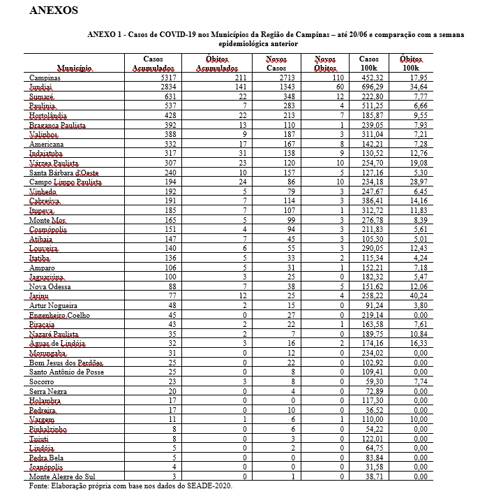 COVID-19 na Região de Campinas - Observatório PUC-CampinasObservatório  PUC-Campinas