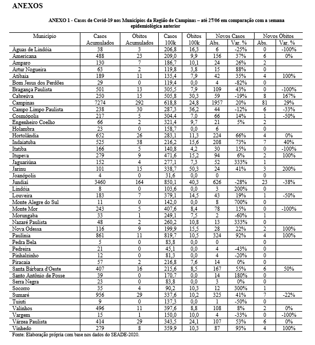 COVID-19 na Região de Campinas - Observatório PUC-CampinasObservatório  PUC-Campinas